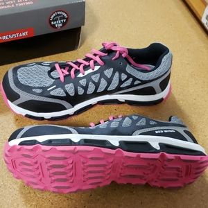 Steel toe red wing shoes.